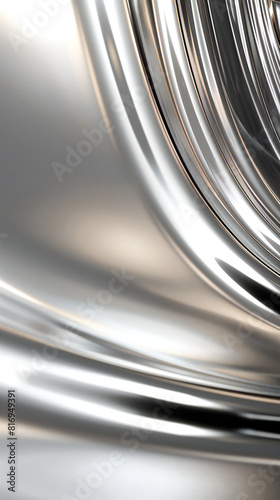 Silver silk wavy fabric abstract background