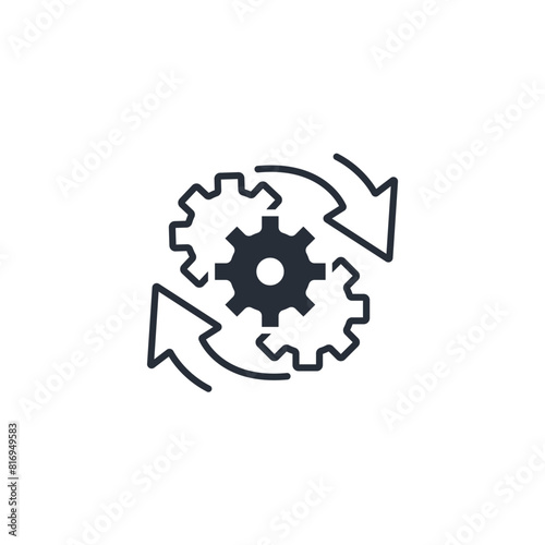 optimisation icon. vector.Editable stroke.linear style sign for use web design,logo.Symbol illustration.
