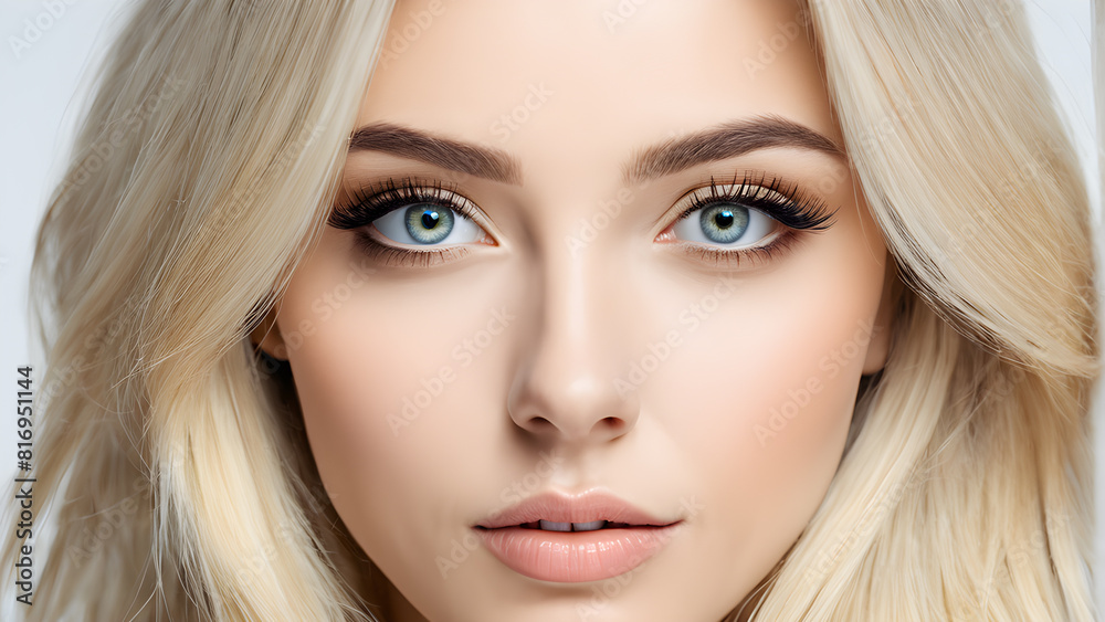 a woman with blue eyes and a green eye. a woman with blue eyes and a green eye.