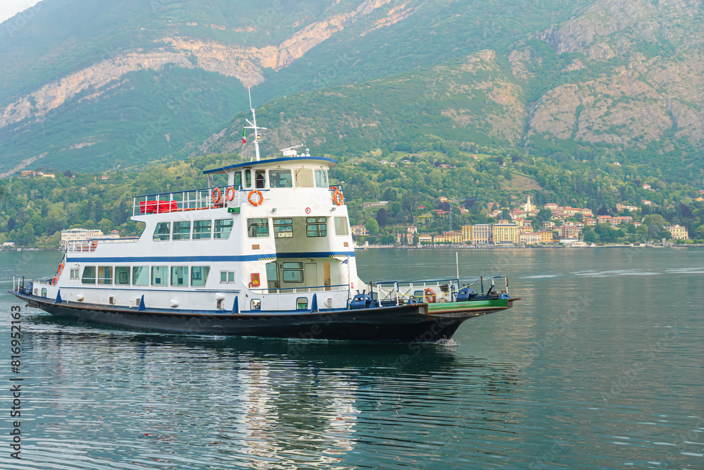 Passenger and Car ferry on Lake Como Itlay Passenger and Car ferry on Lake Como Itlay