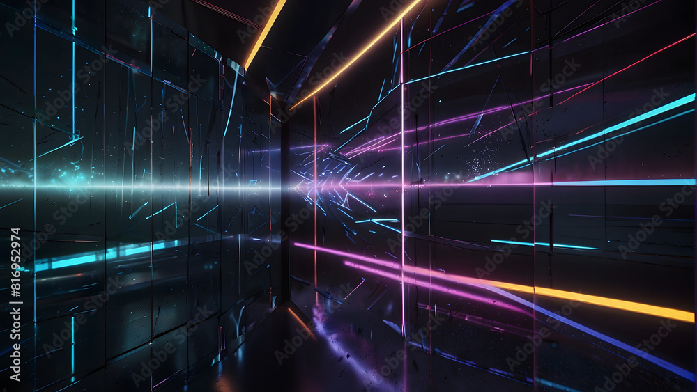 AI-Generated Light and Sound Background with Dynamic Visuals AI-Generated Light and Sound Background with Dynamic Visuals