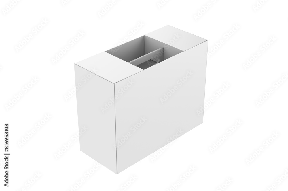 Paper Hard Box Mockup Isolated On White Background. 3d illustration Paper Hard Box Mockup Isolated On White Background. 3d illustration