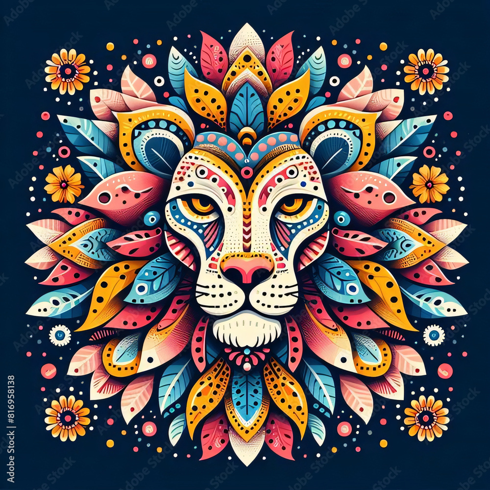 Fototapeta premium Art that combines animal patterns.