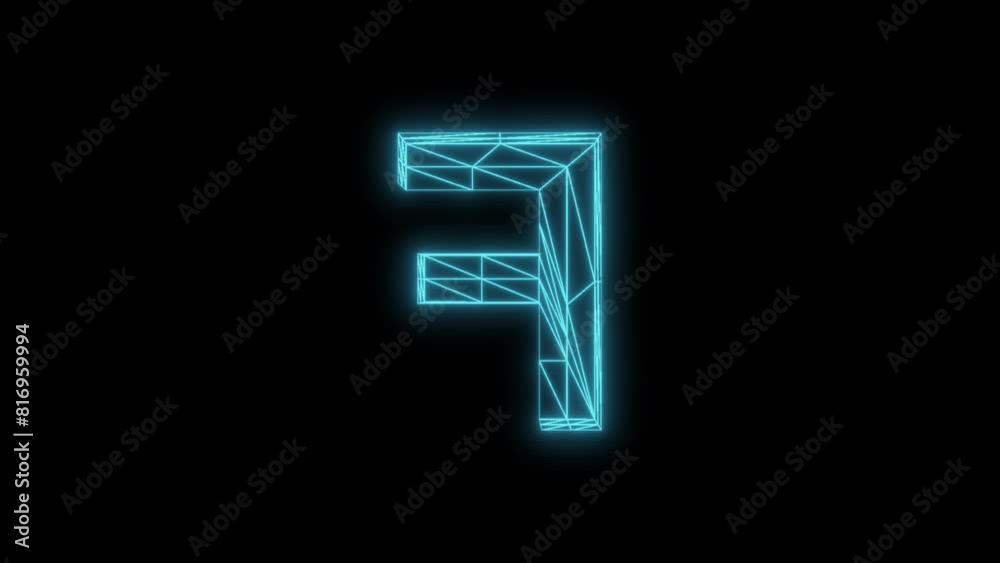 Shiny 3D alphabet letter F on black background Shiny 3D alphabet letter F on black background