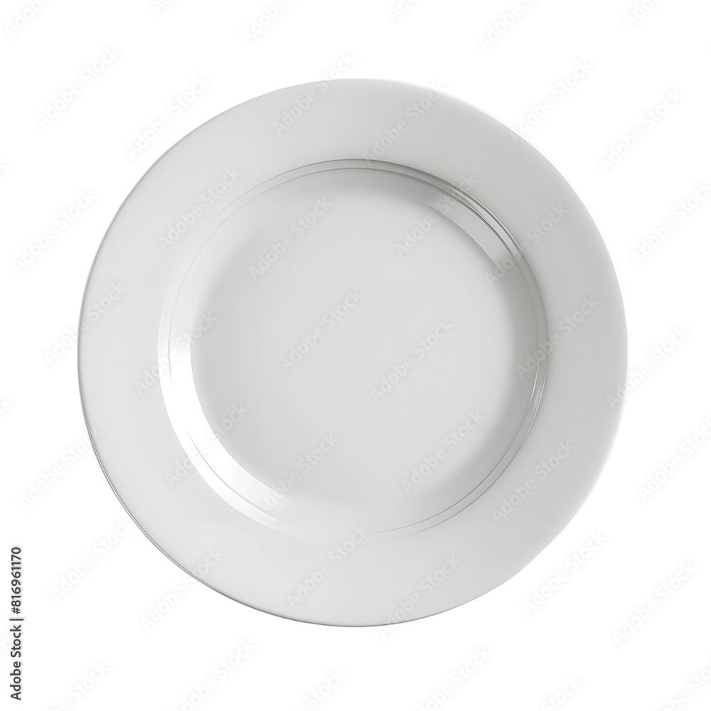 White dish plate, isolated on transparent background. Tableware for food template. Porcelain or ceramic dishware. Top view White dish plate, isolated on transparent background. Tableware for food template. Porcelain or ceramic dishware. Top view