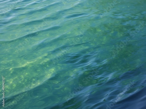 Green surface of the ocean