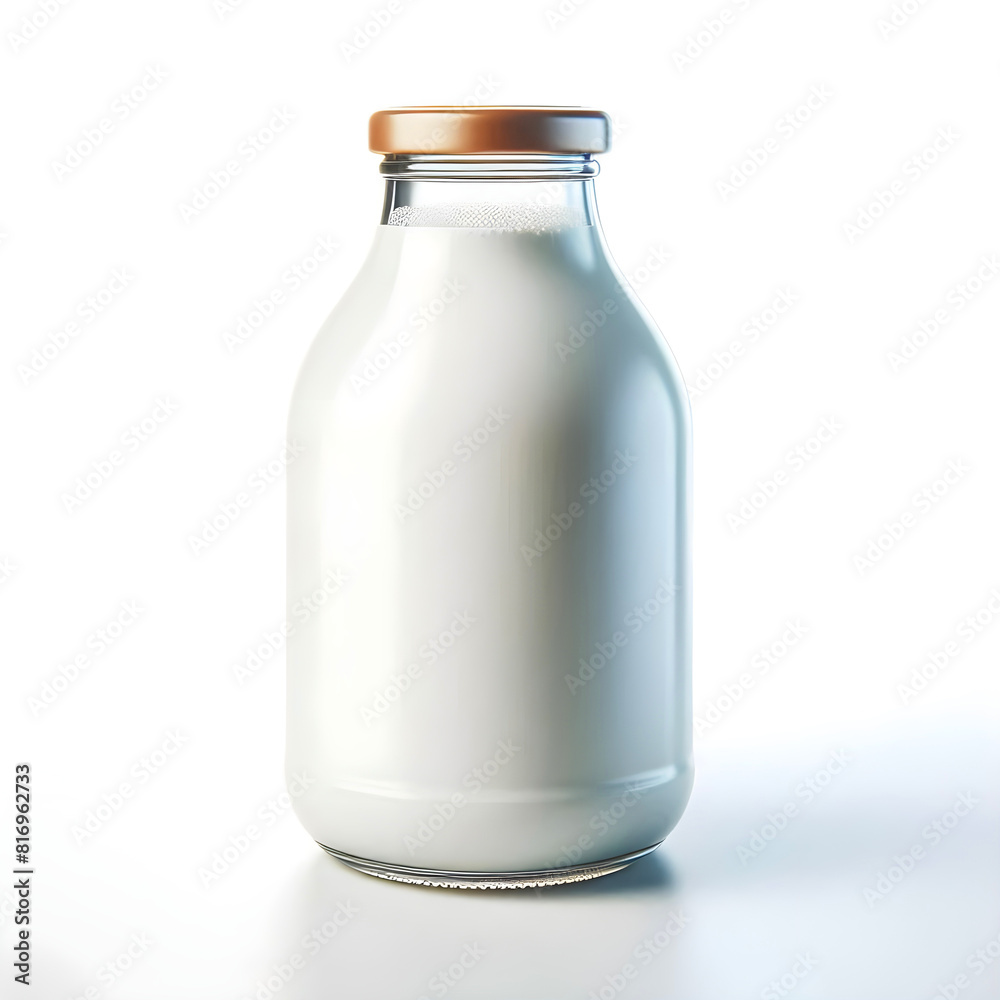 Purity in a Bottle | Milk bottle on isolated background Purity in a Bottle | Milk bottle on isolated background