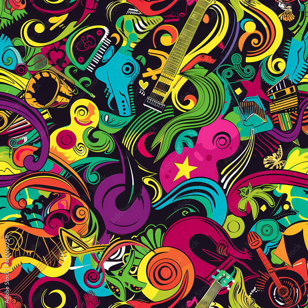 Abstract Classical music hand drawn doodle banner cartoon vector image Abstract Classical music hand drawn doodle banner cartoon vector image