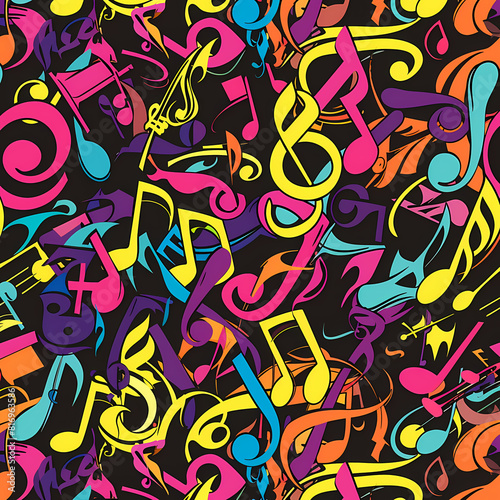 Abstract Classical music hand drawn doodle banner cartoon vector image