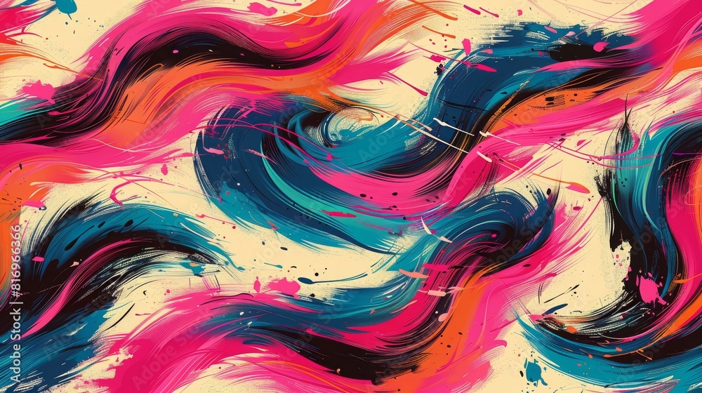 colored ink drops with geometric seamless pattern with different shape in background colored ink drops with geometric seamless pattern with different shape in background