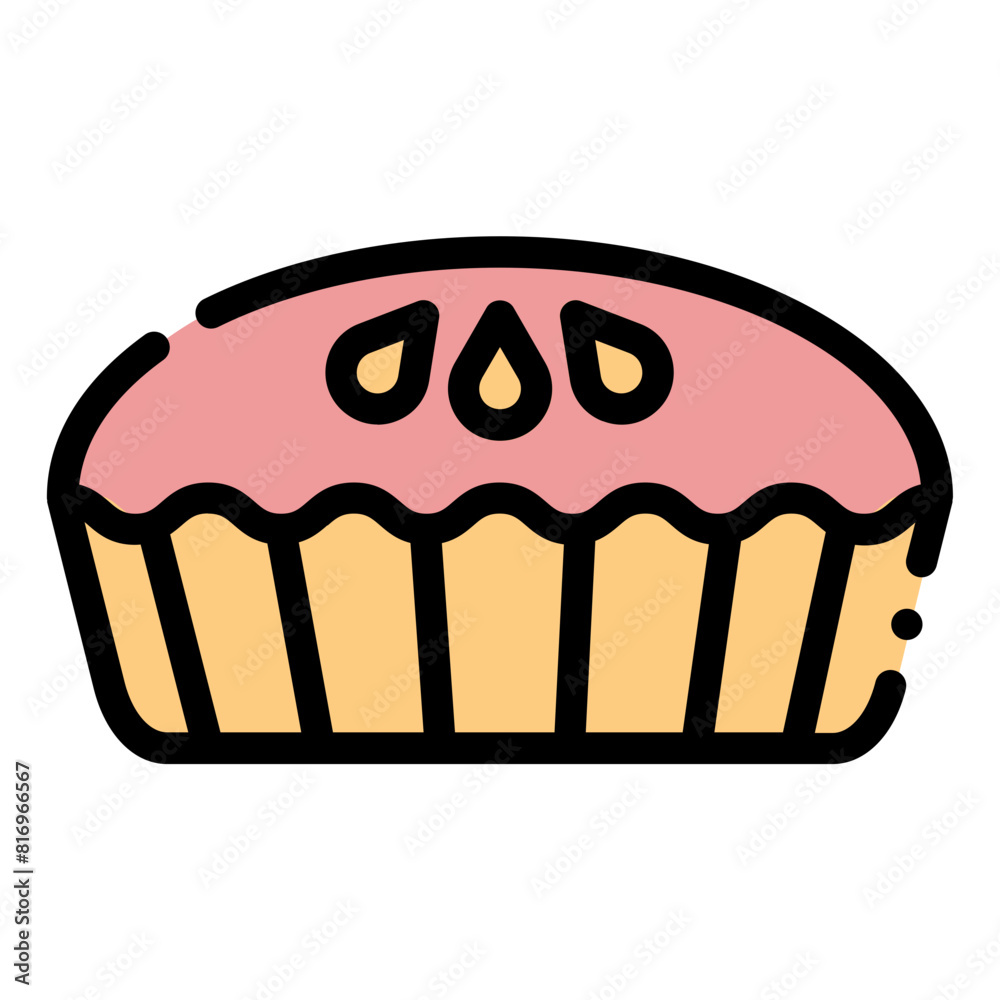 Pie Icon in Dashed Filled Line Style Pie Icon in Dashed Filled Line Style