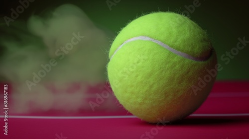 tennis ball against a single color background © Olena
