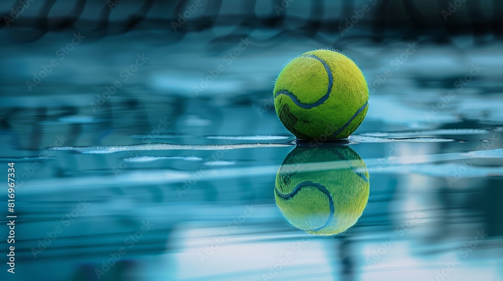 Tennis Ball Floating On Water