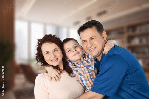 Beautiful photo of happy young family.