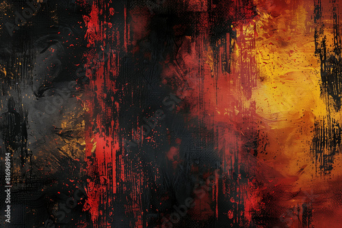  Textured art with grungy brush strokes reminiscent of an unknown artist's style. This abstract wall surface boasts colorful drips, flows, and streaks, adding a vibrant touch to any project! 🎨✨