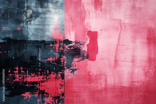  Textured art with grungy brush strokes reminiscent of an unknown artist's style. This abstract wall surface boasts colorful drips, flows, and streaks, adding a vibrant touch to any project! 🎨✨