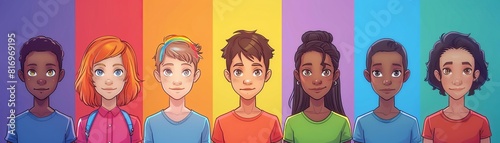 Lighthearted Cartoons Promoting LGBTQ Acceptance, Using animation to convey positive messages about diversity and inclusion. High-Resolution.