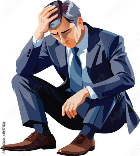 Person sitting on the ground disconsolate-