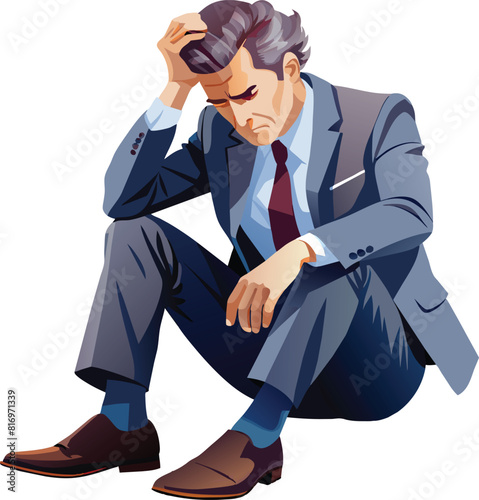 Person sitting on the ground disconsolate-