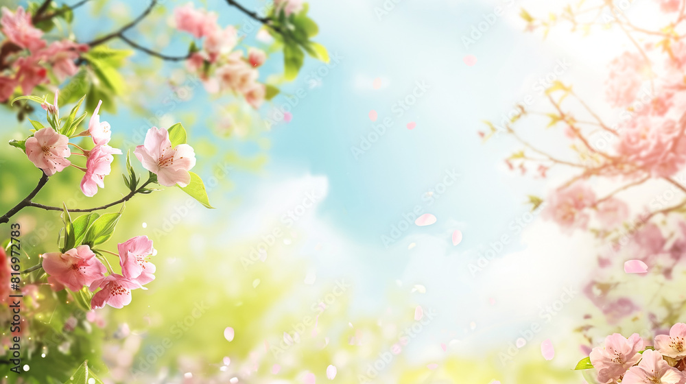 Beautiful spring background with blooming flowers