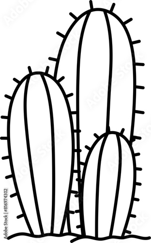 cactus doodle lineart