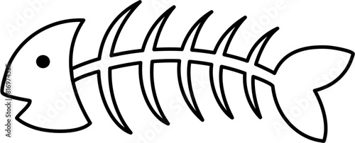 fish bone doodle lineart