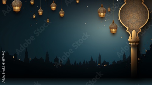 Elegant eid al-adha backdrops with muslim compositions photo