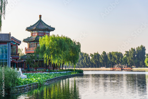 Summer landscape of Shichahai Park in Beijing photo