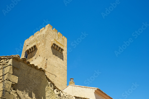 Fortified tower in Layana village in Spain