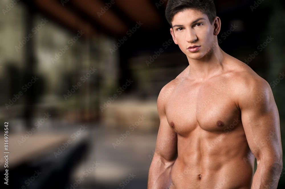 Beautiful young sporty man model posing Beautiful young sporty man model posing