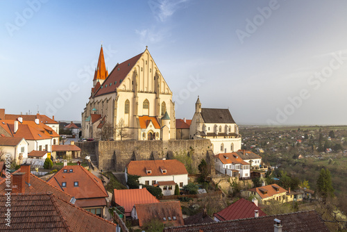 Wallpaper Mural Church of Saint Nicholas in Znojmo town at sunset. The South Moravian Region in Czech Republic, Europe. Torontodigital.ca