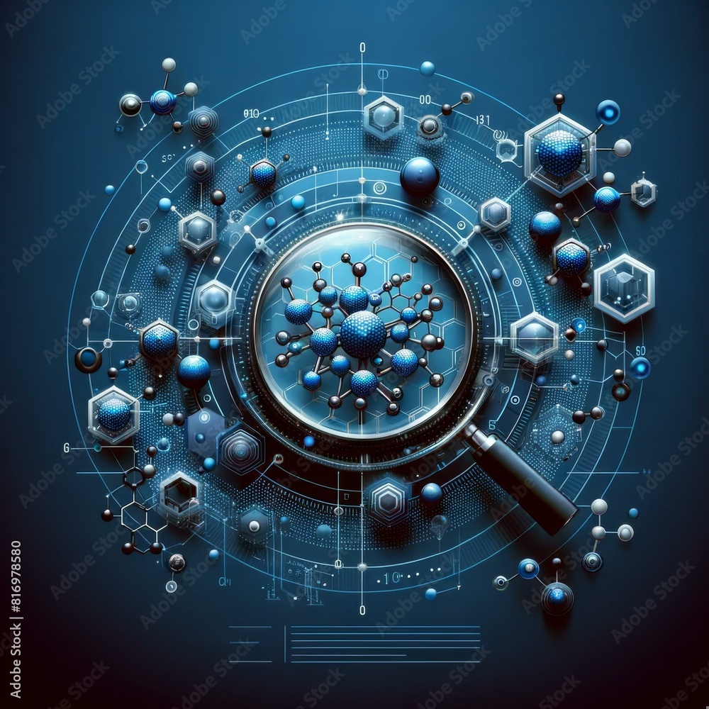 Futuristic Digital Network Analysis, Technology Concept