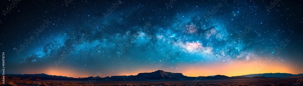 A beautiful night sky with a large milky way