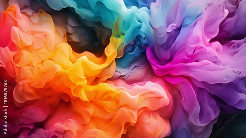 Abstract multi watercolor ink in water , Splash acrilyc paint background