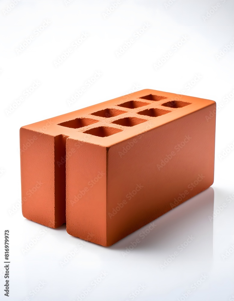 Fototapeta premium A brick isolated in a white background
