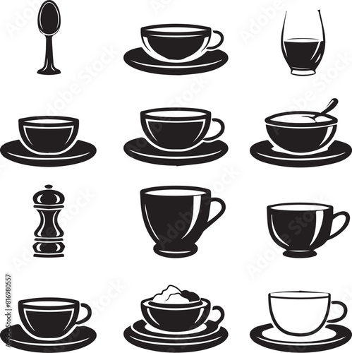 set of coffee cups