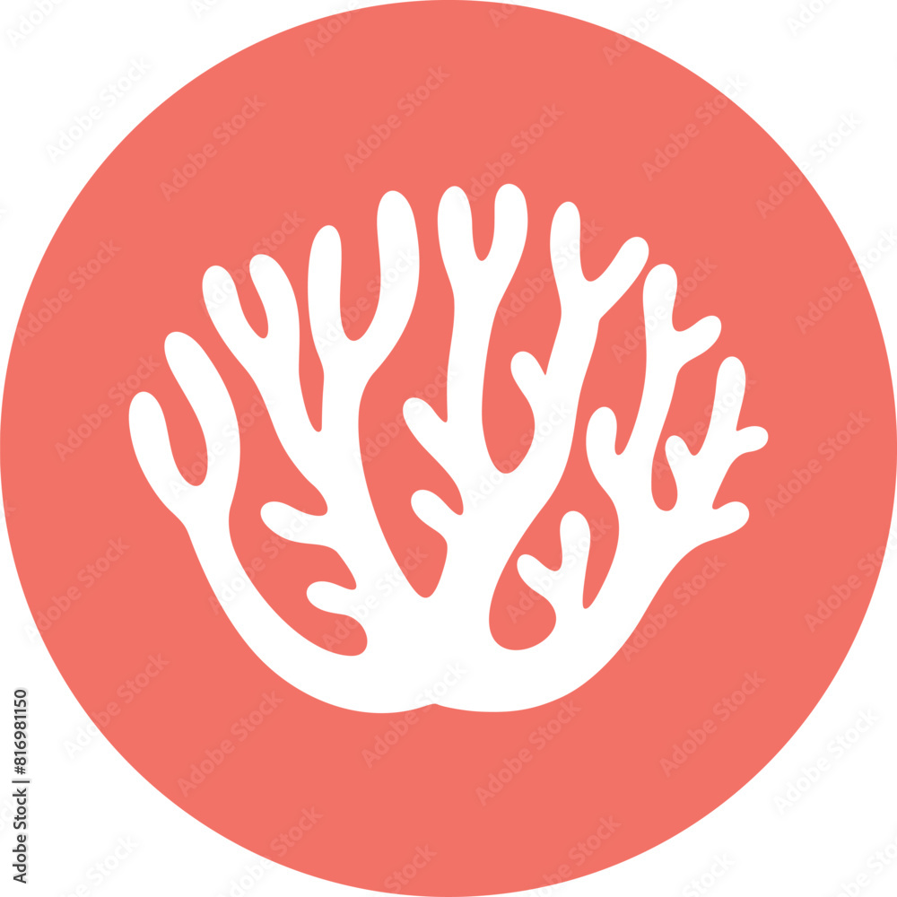 Coral logo. Isolated coral on white background Coral logo. Isolated coral on white background