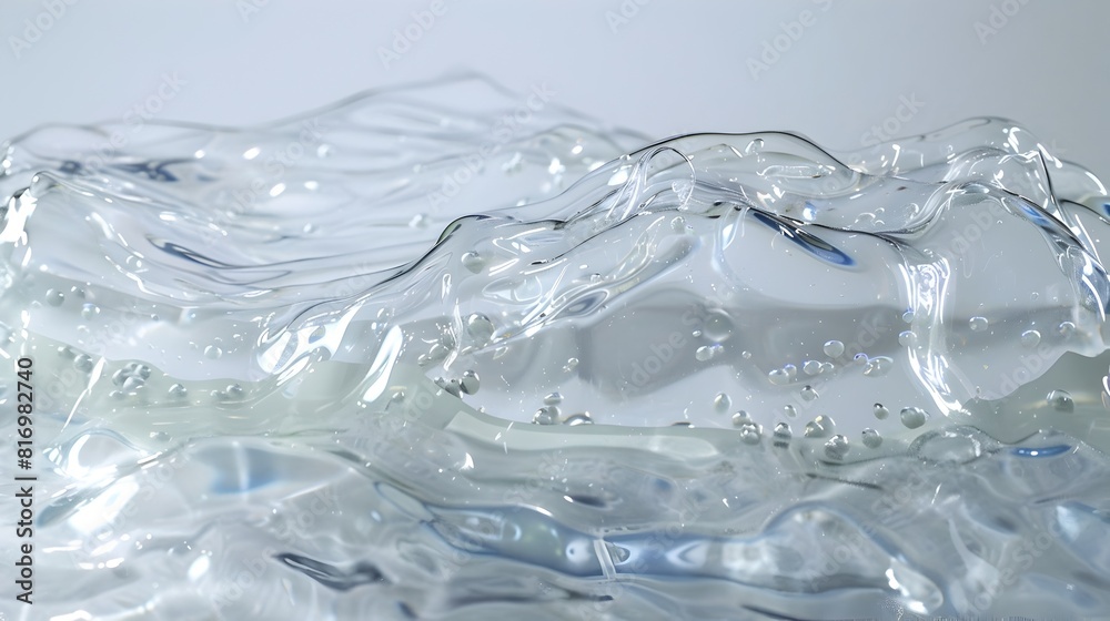 Captivating Transparent Barrier of Fluid Movement and Organic Flow