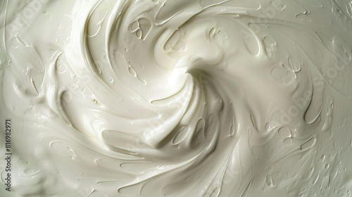 White creamy swirl for beauty and cosmetic products