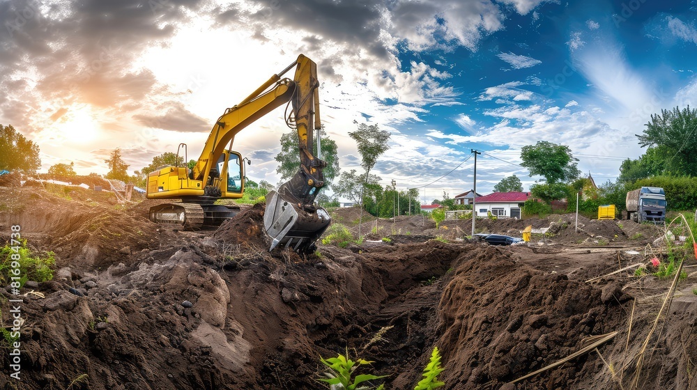 Raw power at work, sculpting foundations of tomorrow. Raw power at work, sculpting foundations of tomorrow.