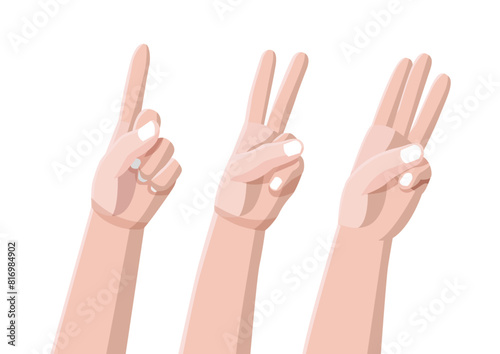 hand isolated on white background illustration vector