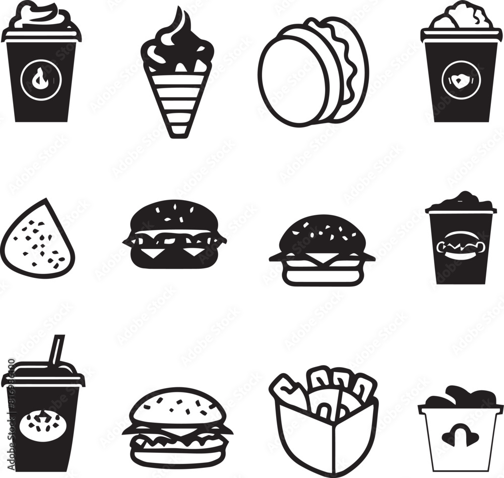 fast food icons fast food icons