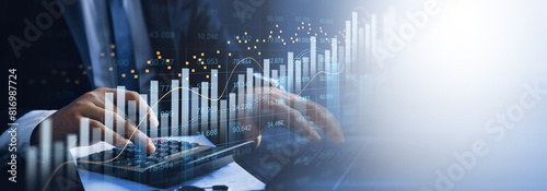 Tablou pe pânză Financial business accounting and banking