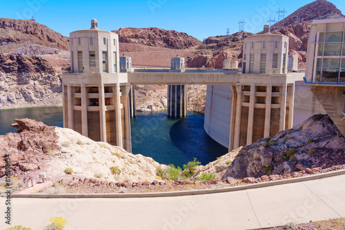 Majestic Hoover Dam Towers in the Natural Setting photo