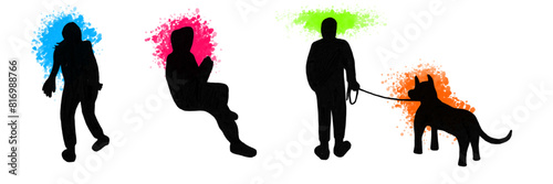 expressive minimal urban silhouette