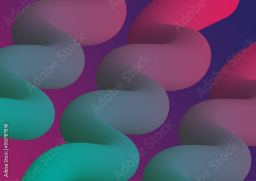 Abstract gradient dynamic 3D fluid curve. Gradient blend line. Futuristic background for wallpaper, banner , web and etc. vector backgrounds. Modern design with bright waves flow in motion, dynamic mu