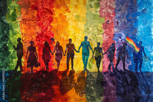 Pride month abstract background.Concept for celebration of LGBT people around the world in pride month.