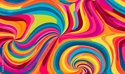 Colorful swirls and patterns on the background