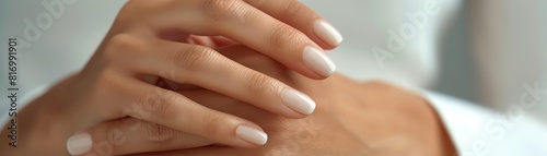 Fine closeup of a womans fingers  highlighting delicate skin and refined movement  suitable for hand cream commercials