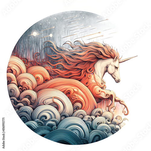 horse in the snow, ART tattoo 